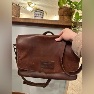 Rare Portland leather goods PLG messenger bag